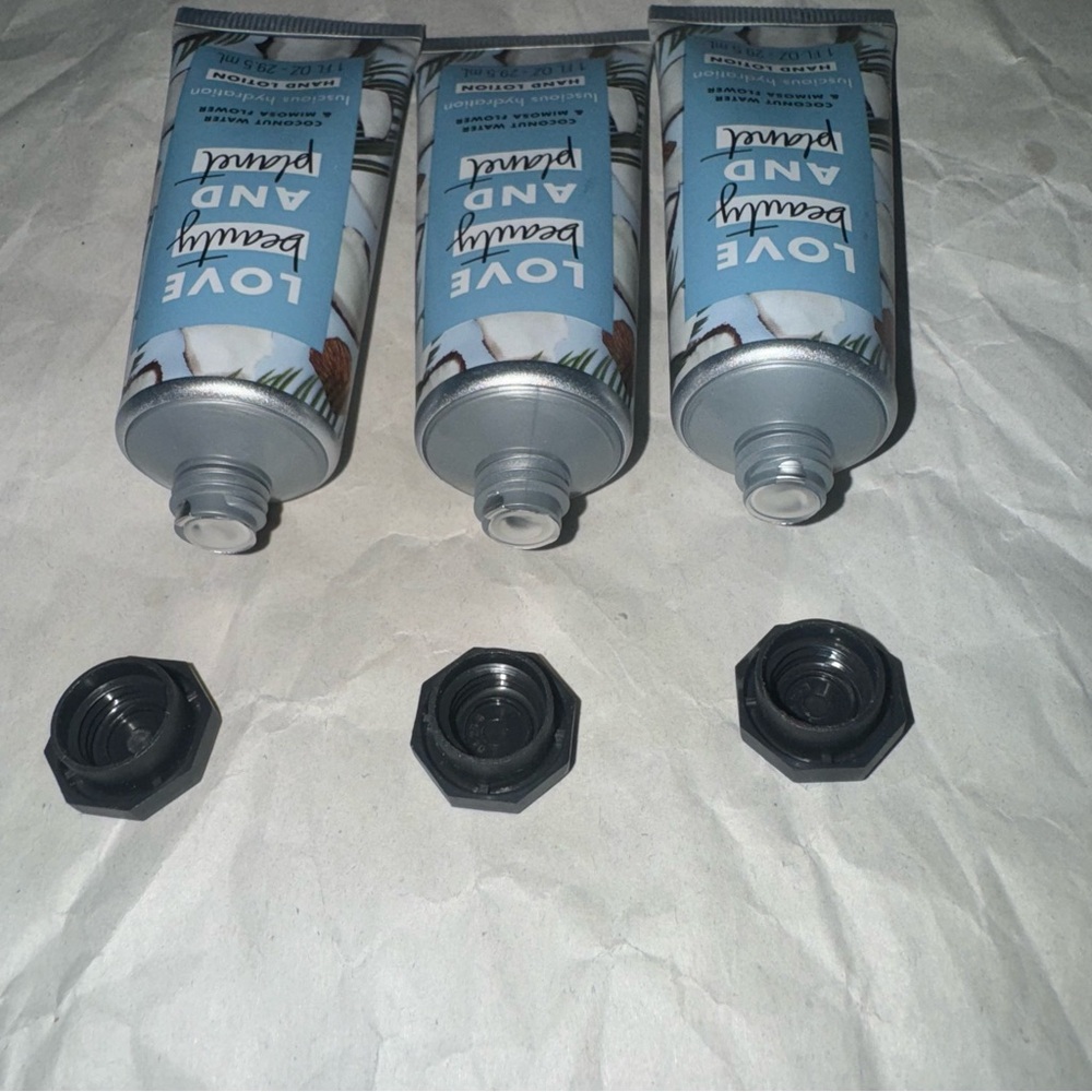 3 x love beauty and planet hand lotion